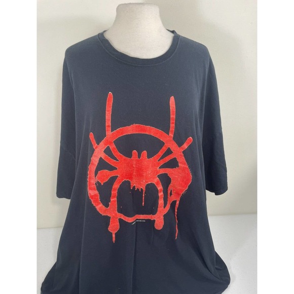 Spider-Man Miles Morales Graffiti Logo Into The Spiderverse T-Shirt 5X Marvel - Picture 1 of 5